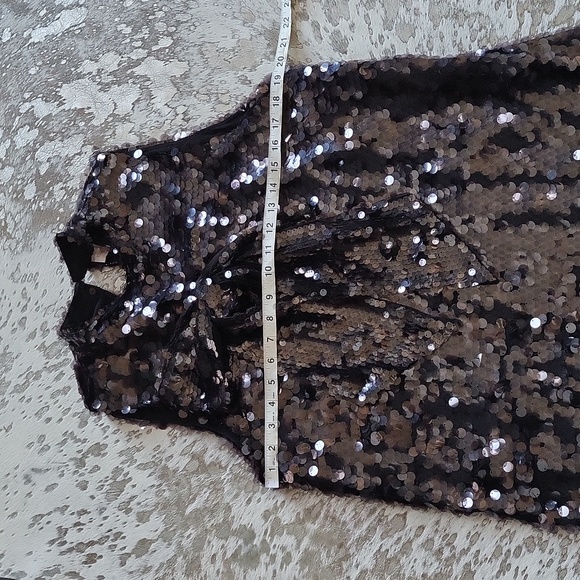 Ciebon Anita Bow Paillette Sequin Sleeveless Mini Shift Dress NWT SzL - Picture 5 of 10